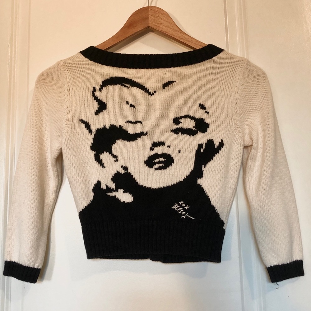 Betsey Johnson Marilyn Monroe Cardigan Size S